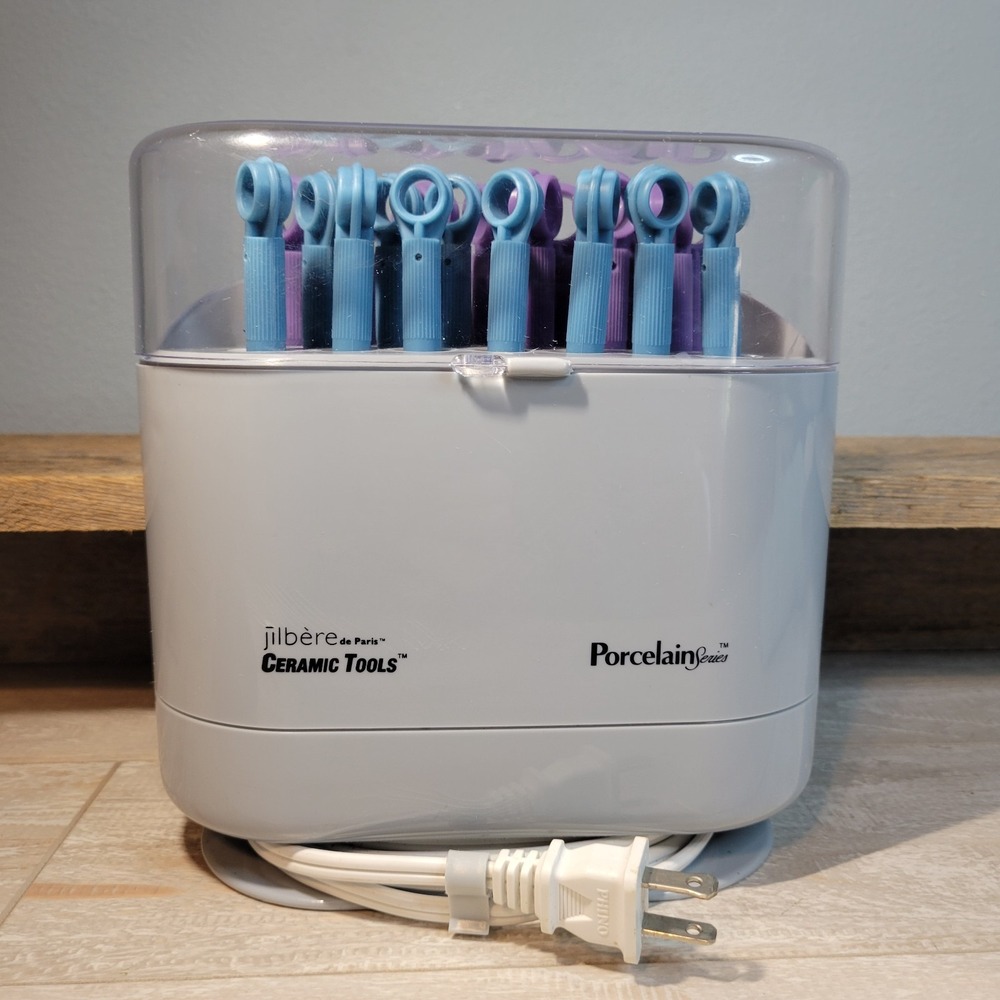 Jilbere de Paris Porcelain Hot Sticks 20 Bendable Rubber Rollers JBPHS19R Set